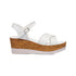 Sandali bianchi in pelle da donna con zeppa 7 cm Primopiano, Donna, SKU w043000817, Immagine 0